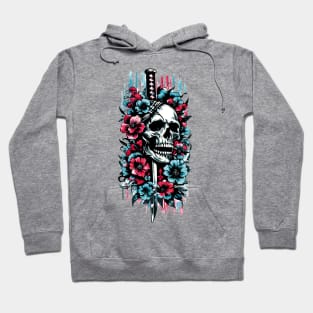 Sworded Blossom Skull Hoodie